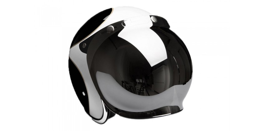 Bubble Shield Chrome Aksesoris Helm Visor Hitam 0