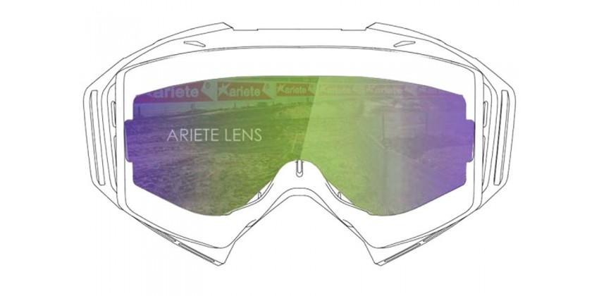 Lens with Pins : Multilayer Green Sunglasses & Goggles Motocross Goggle 0