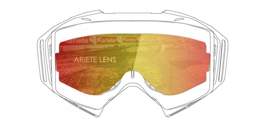 Lens with Pins : Multilayer Red Sunglasses & Goggles Motocross Goggle 0