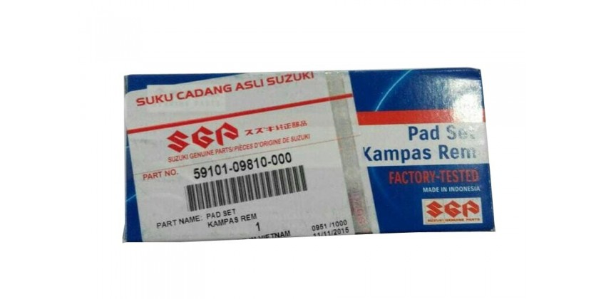 59101-09810-000 Kampas Rem Cakram Depan Suzuki Nex 0
